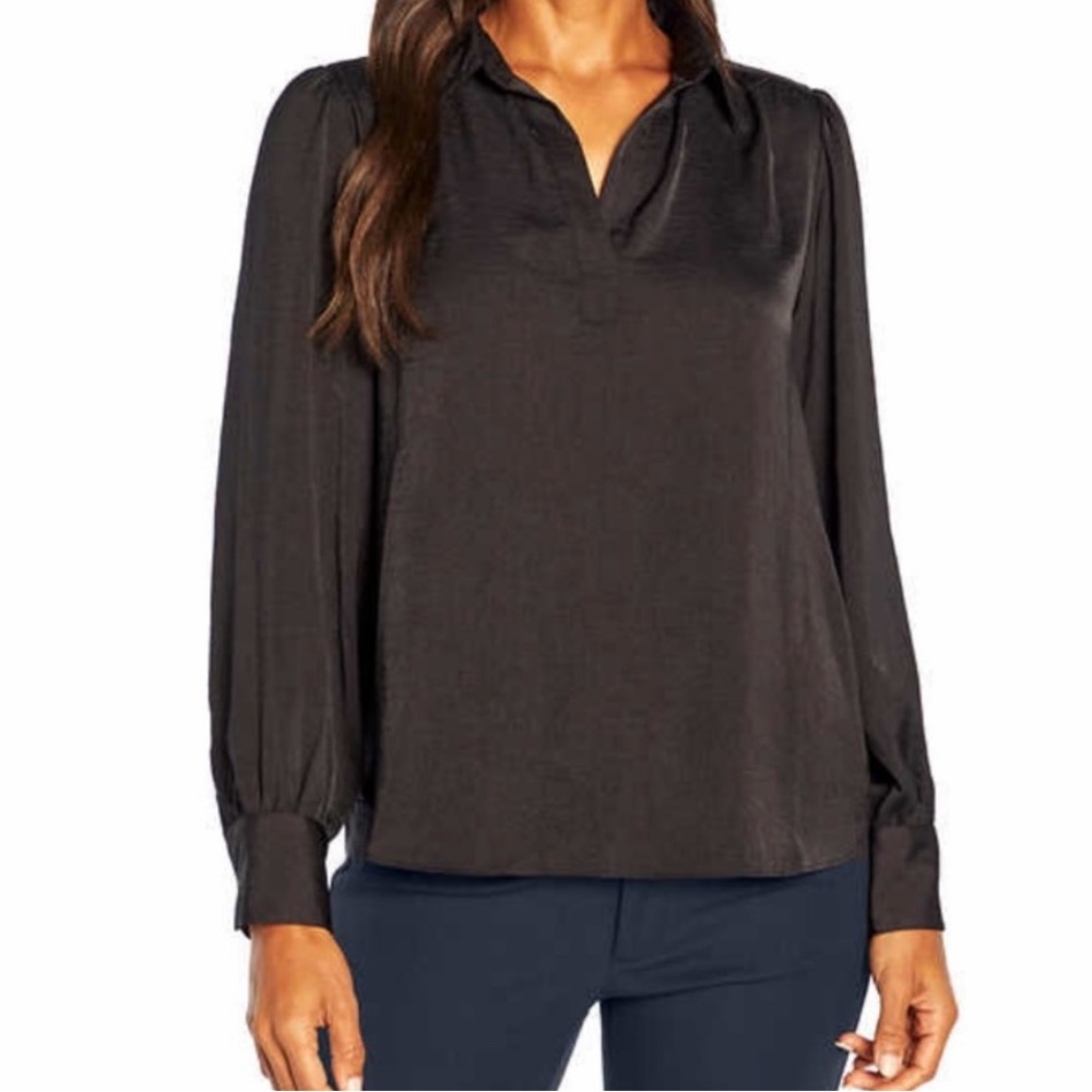 Banana Republic Women's Satin Charcoal Blouse